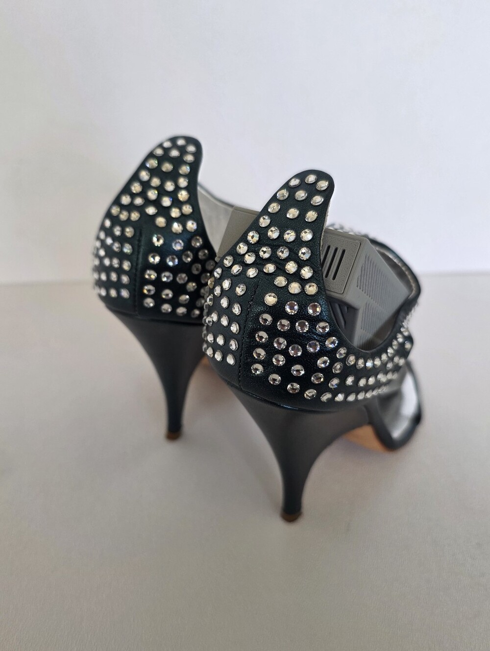 Giuseppe Zanotti Y2K Metallic Green Crystal Studded Stiletto Heels 38.5 (US 8.5) - Picture 6 of 16